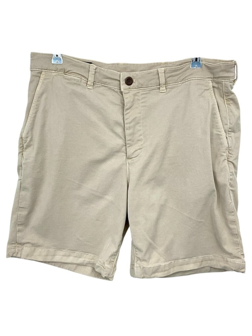 Faherty Coastline Chino Shorts Mens 33 Beige 8" Tailored Fit Cotton Canvas